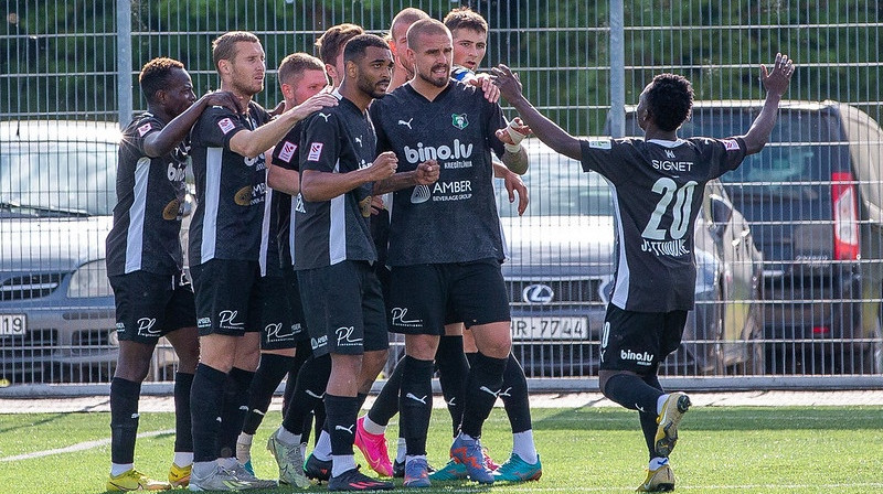 "Audas" futbolisti. Foto: Kristians Putniņš/Virslīga