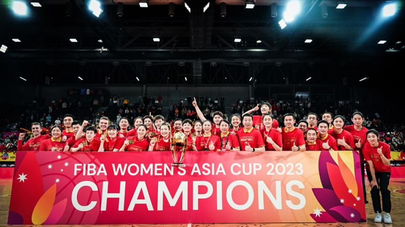 Ķīnas basketbolistes 2023. gada 2. jūlijā Sidnejā. Foto: FIBA