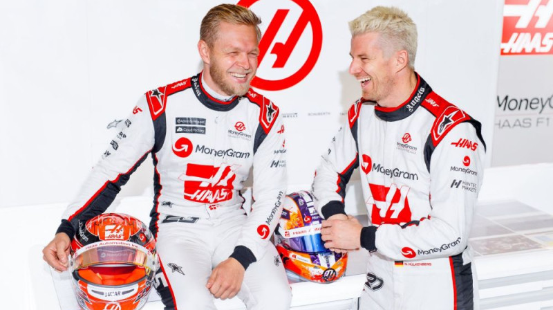 Kevins Magnusens un Niko Hilkenbergs. Foto: Haas F1 Team
