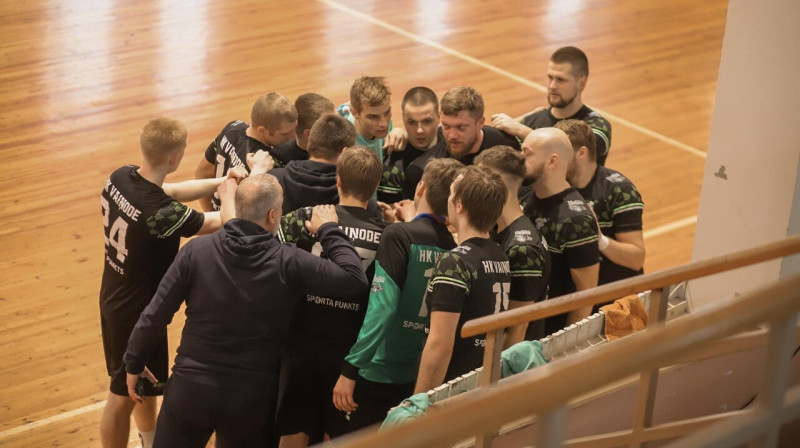 "Vaiņodes" handbola komanda. Foto: Annika Mickus/HK Vaiņode