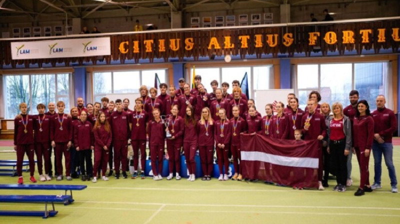 Latvijas komanda. Foto: Darius Spark/LVS.