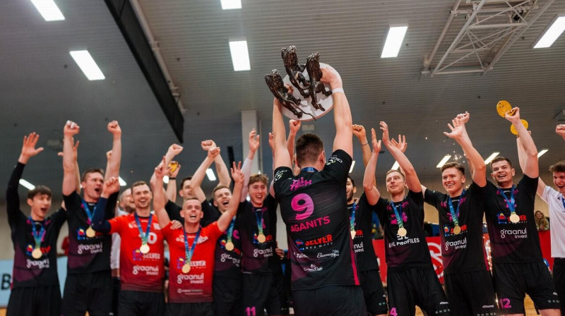 2024. gada Baltijas Volejbola līgas uzvarētāja Tallinas "Selver"/"TalTech". Foto: TalTech Volleyball