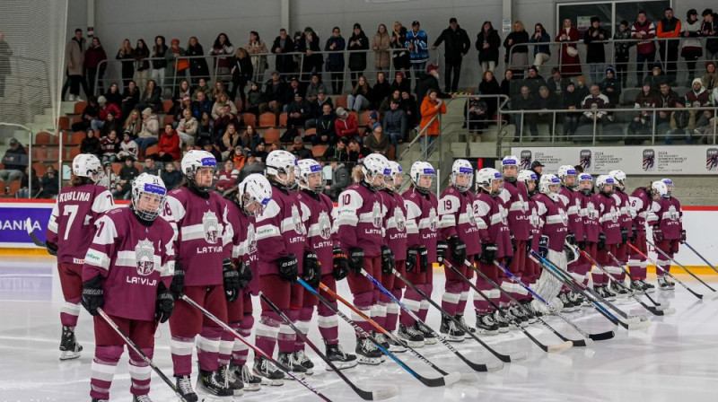 Latvijas sieviešu hokeja izlase. Foto: LHF