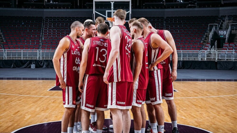 Latvijas basketbola izlase. Foto: LBS