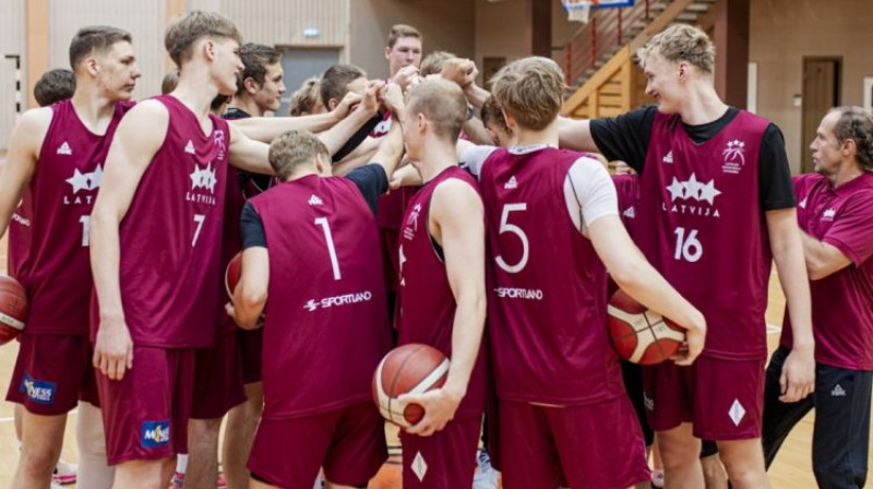 Latvijas U20 izlase. Foto: basket.lv