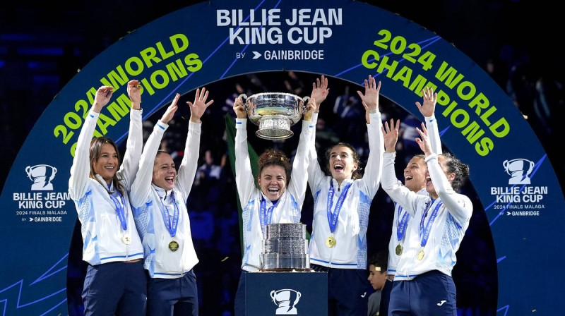 Itālijas tenisistes - pasaules čempiones. Foto: Billie Jean King Cup