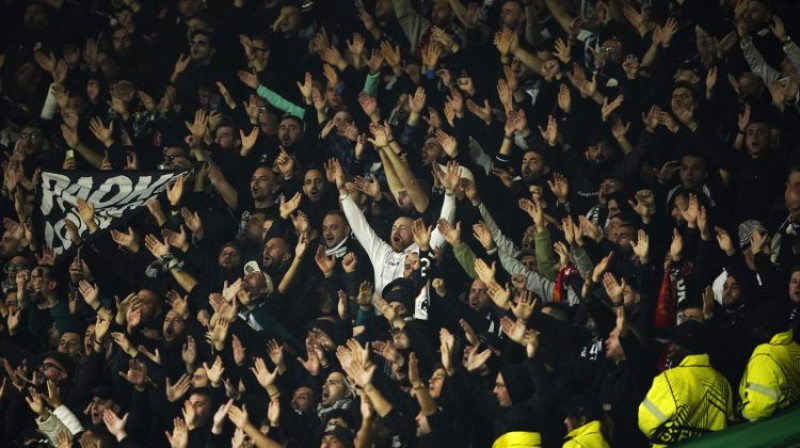 PAOK fani Mančestrā. Foto: AP/Scanpix