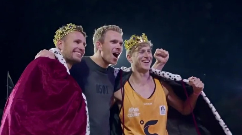 Joriks de Grots, Stefans Būrmanss, Stevens van de Velde. Foto: Volleyball World TV / KOC TV