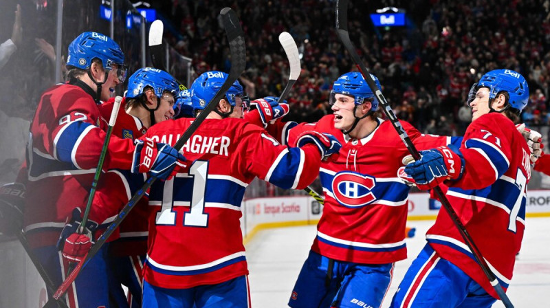 Monreālas "Canadiens" hokejisti. Foto: AFP/Scanpix