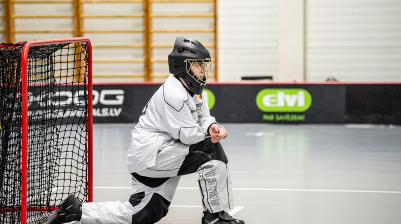 13 gadus jaunā Elza Šalte kļuva par spēles galveno varoni, foto: Jānis Lārmanis, Floorball.lv