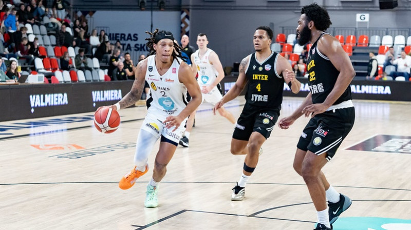 Kalīls Spīrs mačā pret Bratislavas "Inter". Foto: ENBL