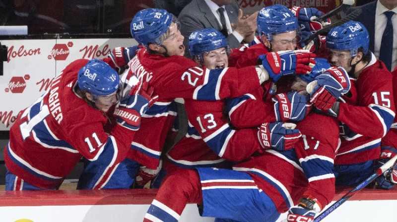 Monreālas "Canadiens" prieki. Foto: AP/Scanpix