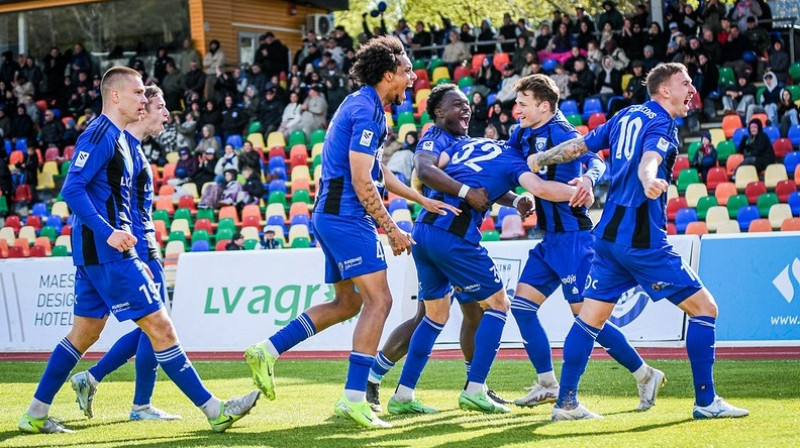 Grobiņas futbolisti. Foto: Aiga Veisa/Virslīga Flickr