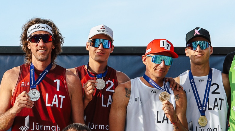 Aleksandrs Samoilovs, Gustavs Auziņš, Mārtiņš Pļaviņš, Kristians Fokerots. Foto: Artūrs Stiebriņš