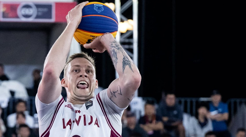 Kārlis Lasmanis 2025. gada 23. jūnijā. Foto: FIBA