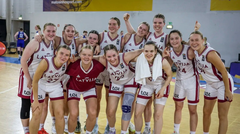 Latvijas U20 basketbolistes 2025. gada 4. augustā. Foto: FIBA