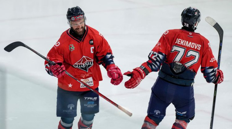 Edijs Brahmanis un Roberts Jekimovs. Foto: Guntis Lazdāns/LHF