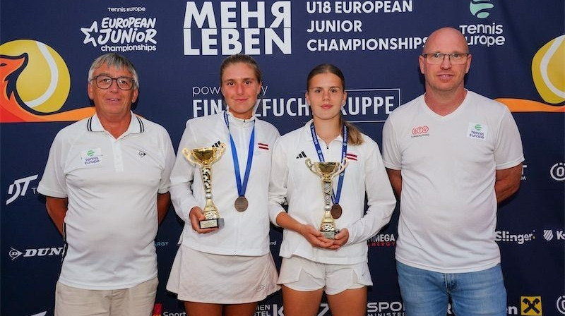 Adelina Lačinova un Marija Lauva. Foto: Burak Gölge / tenniseurope.org