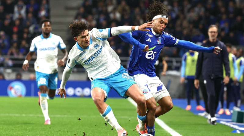 Mirklis Strasbūras un Marseļas vienību cīņā. Foto: Frederick Florin/AFP/Scanpix