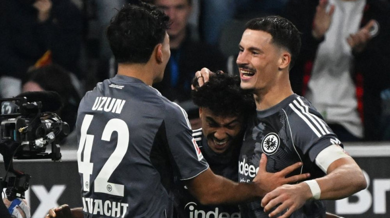 Frankfurtes "Eintracht" futbolisti Foto: IS/Scanpix