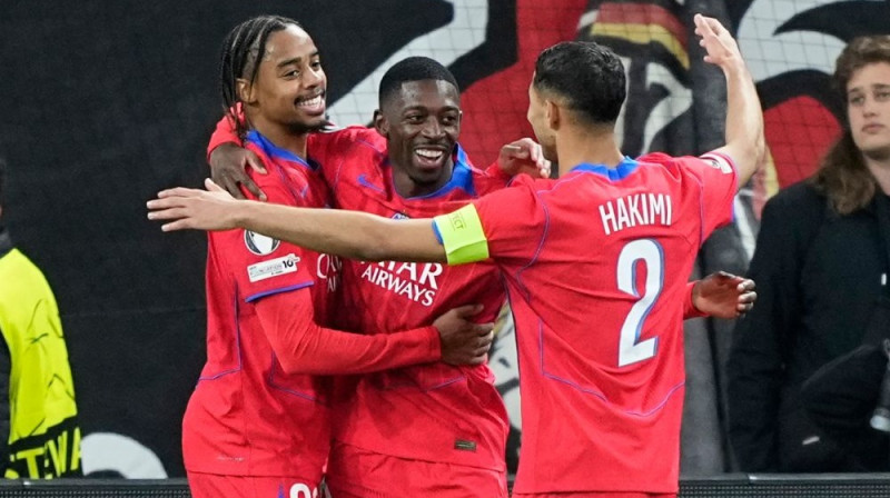 Usmans Dembelē (centrā) Foto: AN/Scanpix