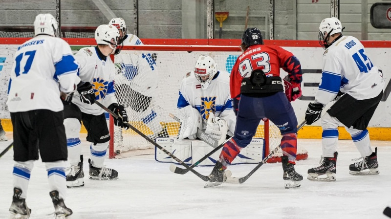 Rīgas HS hokejisti. Foto: LHF