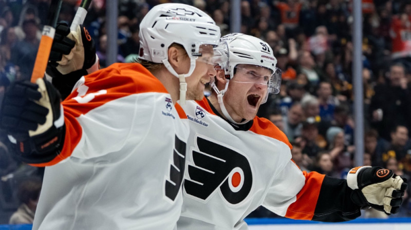 Rodrigo Ābols un Kārls Grundstrems. Foto: AP/Scanpix