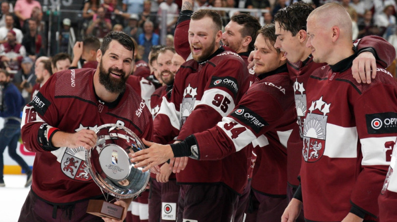 Kaspars Daugaviņš pēc olimpiskās ceļazīmes izcīnīšanas. Foto: IMAGO/Romans Koksarovs/Scanpix