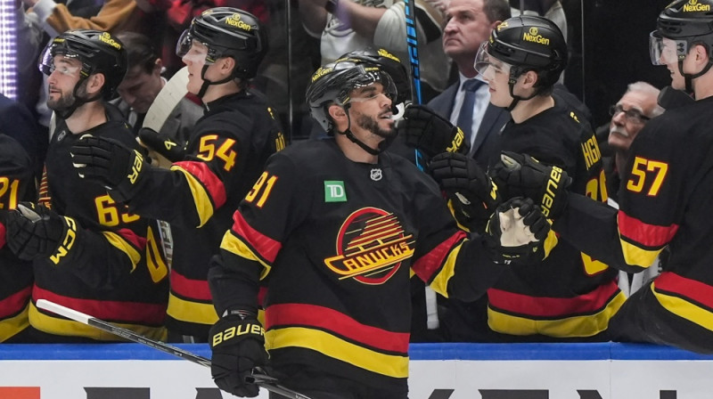 Evanders Keins pēc vārtu guvuma. Foto: AP/Scanpix