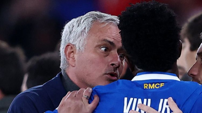 Žuzē Morinju un Vinisiuss. Foto: Reuters/Scanpix