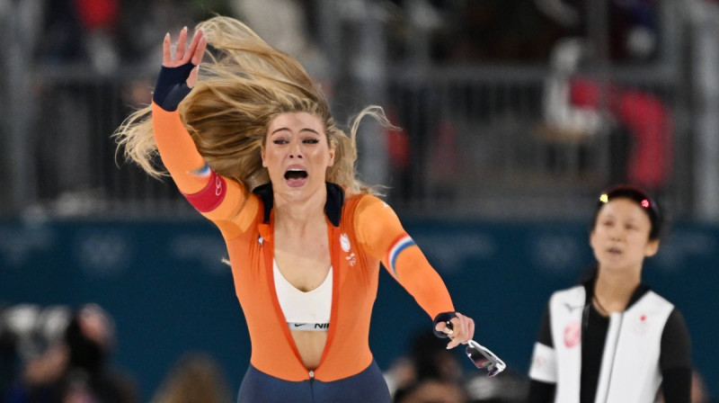 Juta Lērdama olimpiskajās spēlēs triumfē 1000 metru distancē. Foto: Chine Nouvelle/SIPA/Scanpix