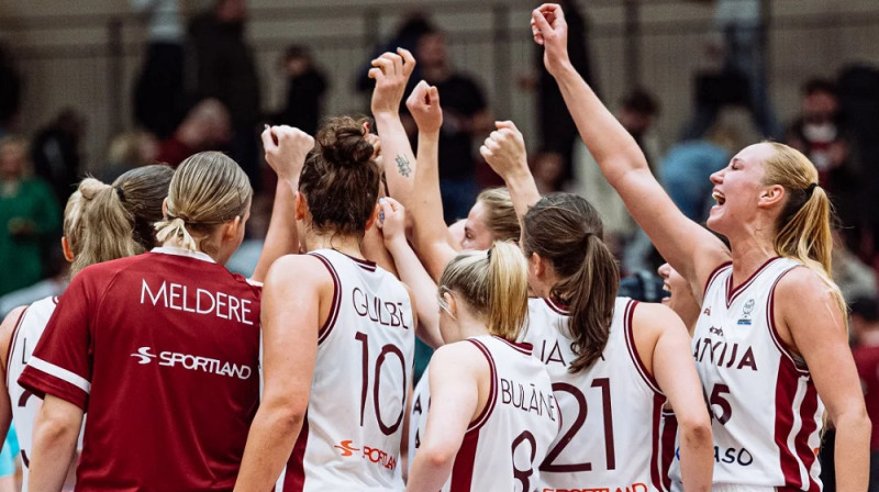 Latvijas sieviešu valstsvienība 2026. gada 11. martā. Foto: Mikus Kļaviņš