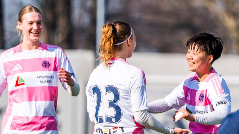 ''Riga'' uzvarā pret ''FK Iecava/FK Olaine''. foto: Riga FC Women