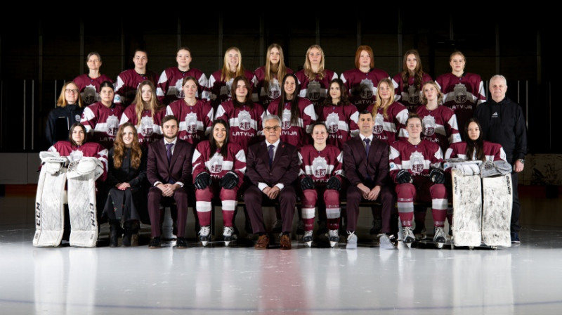 Latvijas sieviešu hokeja izlase. Foto: LHF