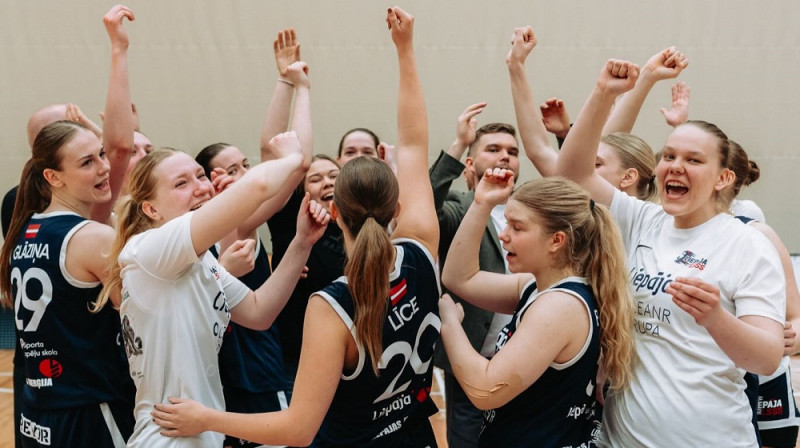 Liepājas basketbolistes. Foto: LSBL