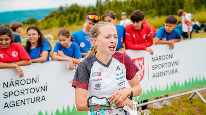 Elīza Eisaka 2025. gada EYOC čempionātā. Foto: LOF.