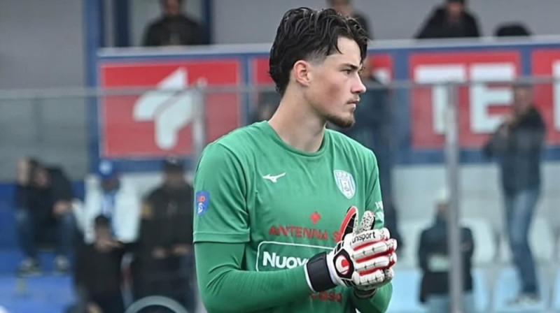 Roberts Apsīts. Foto: Virtus Francavilla Calcio