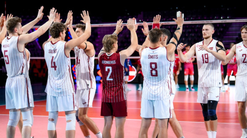 Latvijas volejbola izlase. Foto: CEV