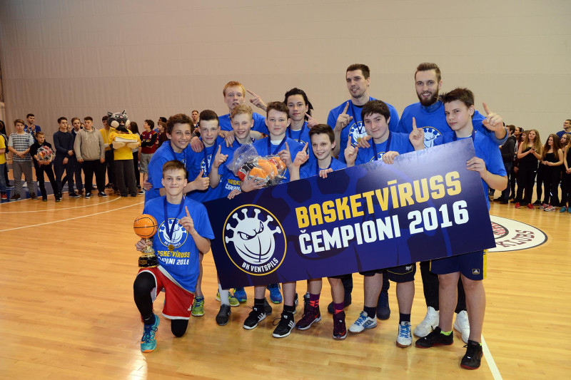 "Basketvīrusā 2016" triumfē Ventspils 4. vidusskola