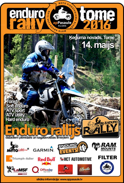 Jaunums Latvijā - Enduro Rallijs Tomē