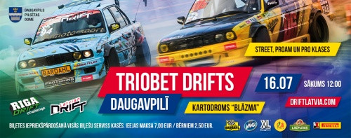 Daugavpils drifta sacensībām reģistrējušies 60 dalībnieki