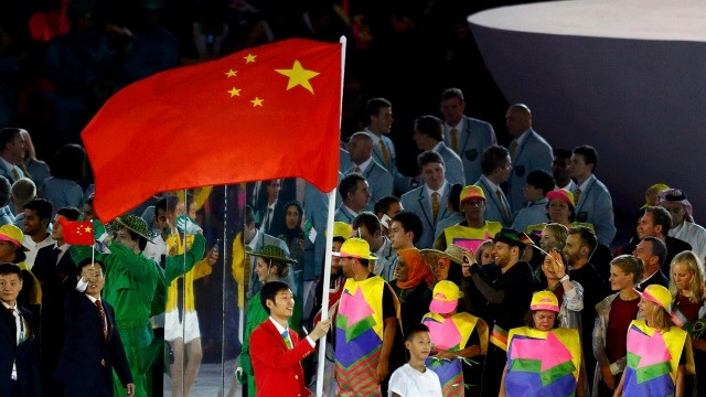 Rio spēļu organizatori pieķerti nepareiza Ķīnas karoga izmantošanā