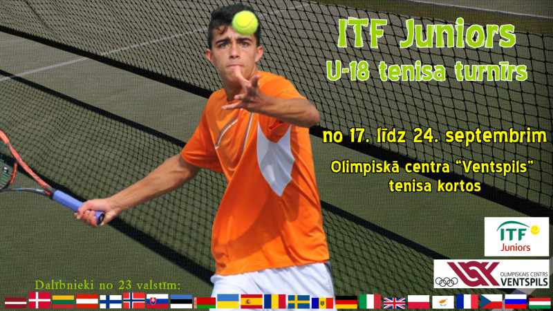 Olimpiskā centra ''Ventspils'' kortos notiks ITF Juniors tenisa turnīrs