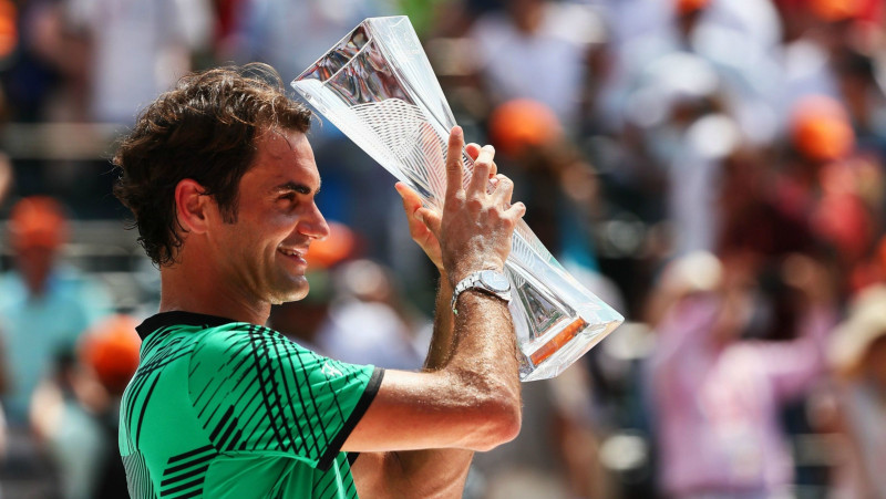 Federers trešo reizi šogad sakauj Nadalu un triumfē Maiami