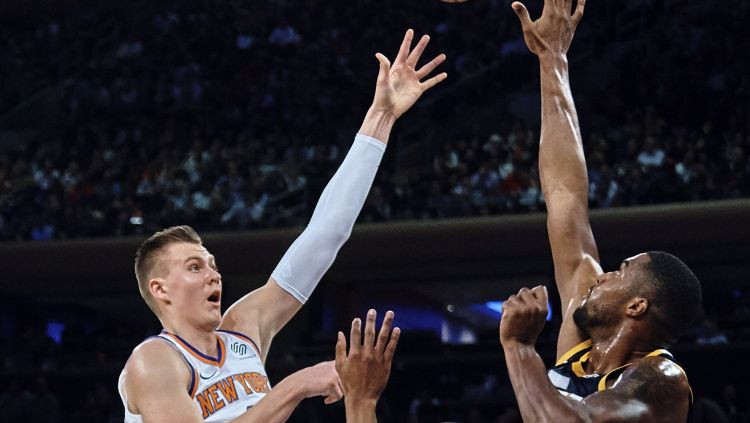 Porziņģis gūst 22 punktus un kopā ar Hārdeveju sarūpē "Knicks" uzvaru