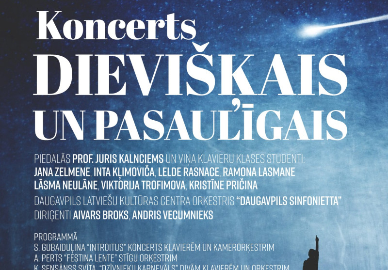 Klaviermūzikas koncerts Dievišķais un pasaulīgais