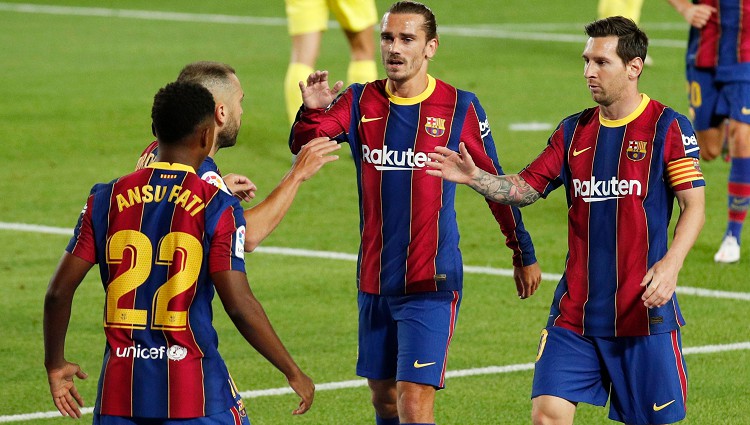 "Barcelona" pirmajā spēlē spīd Fati, kamēr Mesi atzīmējas ar iesistu pendeli