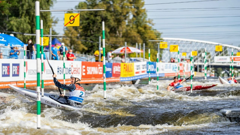 Latvijas vīriešu komanda ierindojas 17.vietā EČ airēšanas slalomā