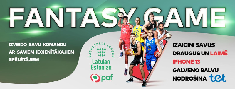 Startē Pafbet Latvijas – Igaunijas līgas "Fantasy" spēle