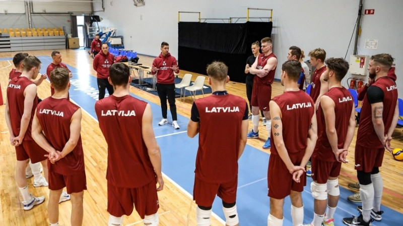 Latvijas vīriešu volejbola izlase sāk treniņus, gatavojoties Eiropas Zelta līgai